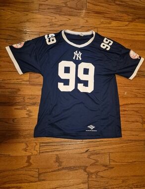 NY Yankees Aaron Judge  Mens Sz XL Navy Number 99 Short Sleeve Jersey